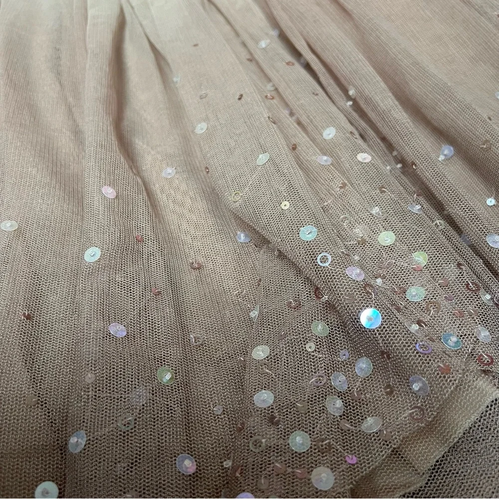 BCBGMaxAzria Gradient Sequin Handkerchief Hem Tulle Party Dress Size S - Picture 5 of 7